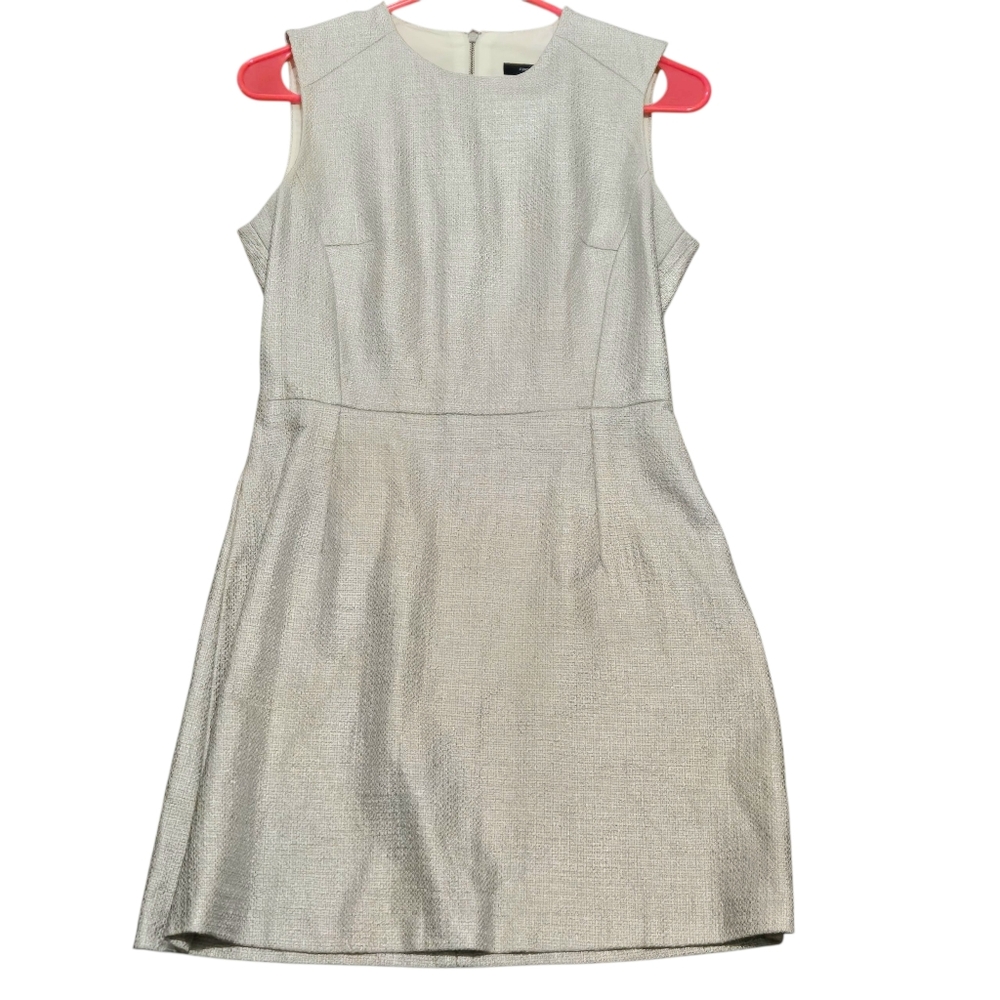 French Connection Silver Metallic Sundae Mini Dress - Picture 3 of 7